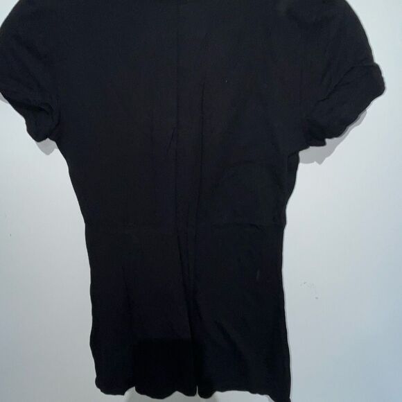 Juicy Couture Women's Black Embellished Cotton Blend V-Neck T-Shirt Size XS - Picture 7 of 11